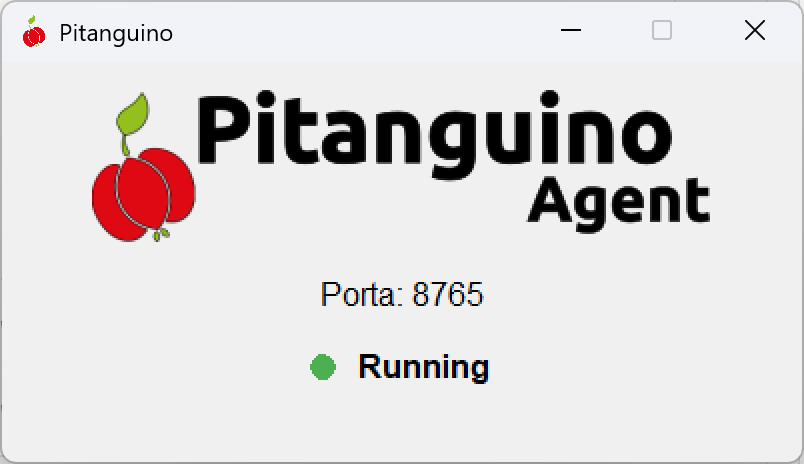 Agente Pitanguino instalado e em execução.